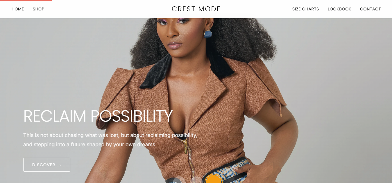 Crest Mode luxury fashion e-commerce