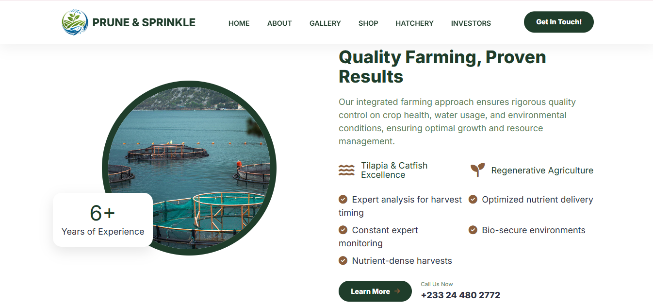 Prune and Sprinkle food e-commerce